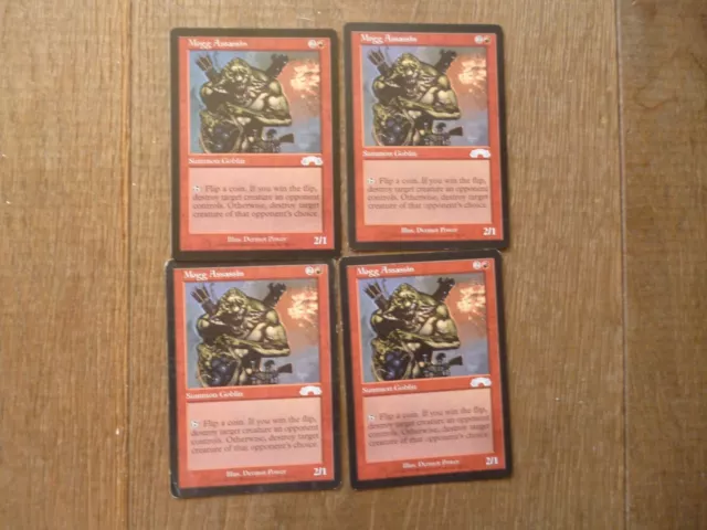 MTG 4 x Mogg Assassin Uncommon Exodus Magic The Gathering Playset NM