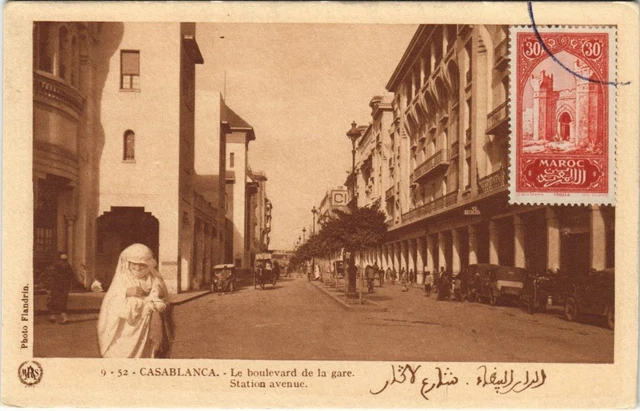 CPA AK CASABLANCA boulevard de la Gare MAROC (22948)