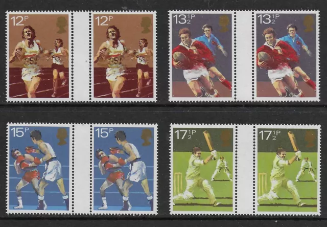 1980 Sport Centenaries Gutter Pair Set Sg1134-1137 Mnh