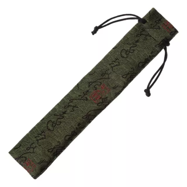 Chinese Calligraphy Style Folding Hand Fan Bag Dustproof Case Pouch Cover Gifts 2