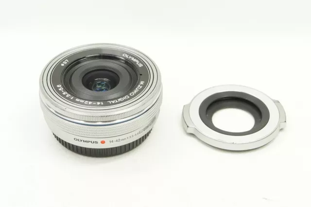 OLYMPUS M.ZUIKO DIGITAL ED 14-42mm F3.5-5.6 EZ Silver Lens Micro 4/3 #240417m