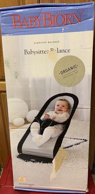 BABYBJORN BOUNCER BALANCE Baby Seat -  Brand New Organic Cotton Khaki with Tweed