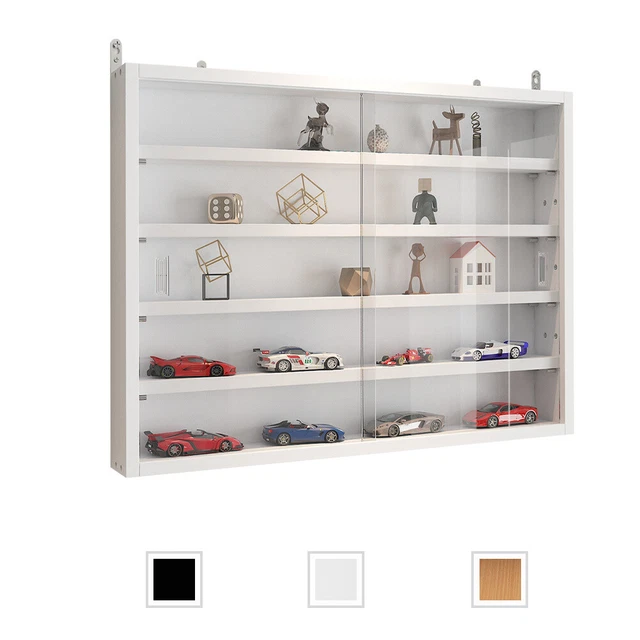 5 TIER COLLECTORS Display Wall Mounted Wooden Acrylic Storage