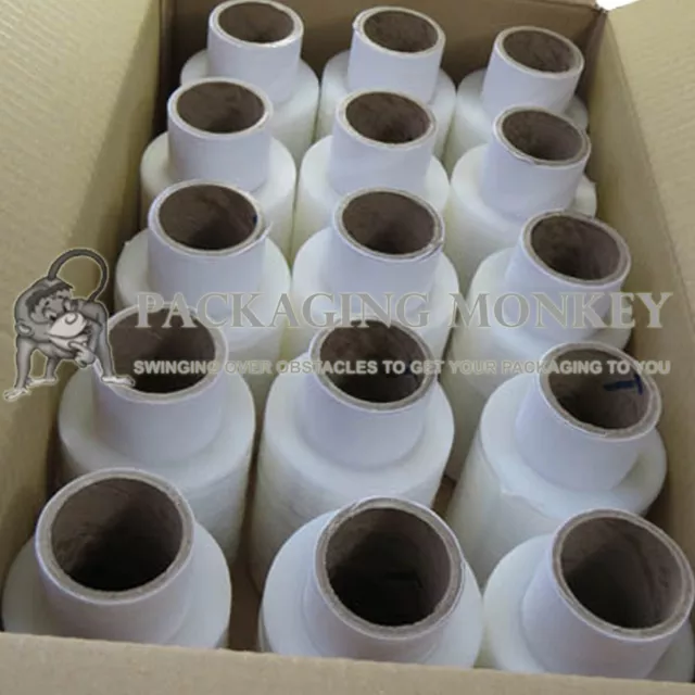 10 ROLLS OF CLEAR MINI HANDY PALLET STRETCH WRAP SHRINK CLING FILM 100mm x 150M