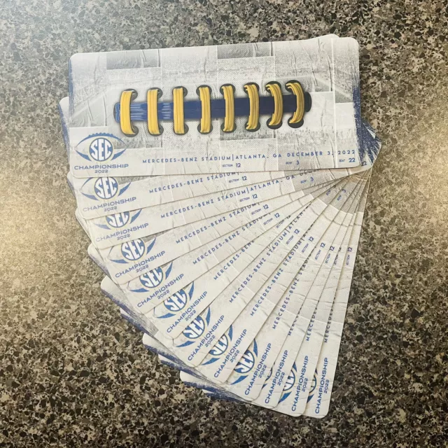 2022 Georgia Vs Lsu Sec Championship Game Souvenir Ticket Peach Bowl