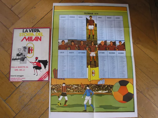 The Vera History Of Milan #1 With Poster Calendar 1979 Renato Ferrari