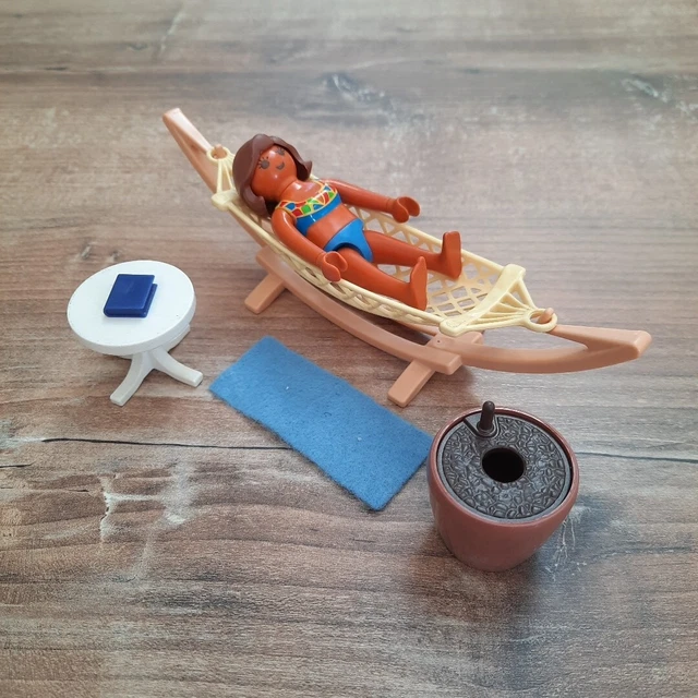 Figurine Playmobil Femme Avec Hamac #4861 - Occasion, Thème Maison/vacances/jardin