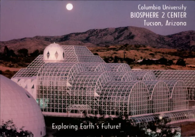 Tucson Arizona Columbia University Biosphere 2 Center mountains view postcard