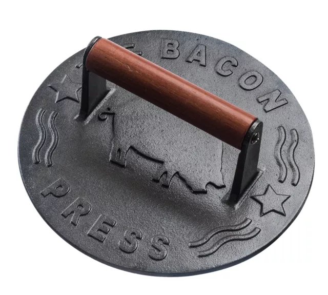 Bellemain Bacon Press 8.5-Inch Round | Heavy-duty Cast Iron Grill Press for P...
