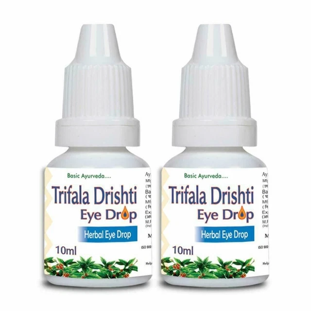 Gota para ojos básica Ayurveda Trifala Drishti (paquete de 10 ml de 2)