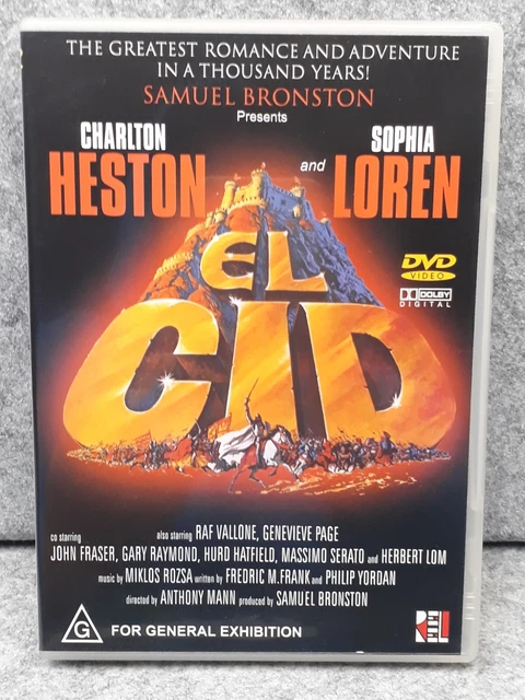 EL CID Heston Loren Movie DVD Region 4 PAL | Free Fast Post
