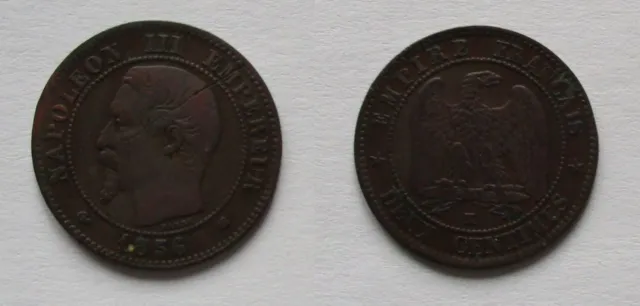 Pièce de 2 centimes NAPOLEON III de 1856K