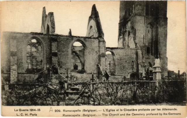 CPA MILITAIRE Ramscapelle-L'Eglise et le Cimetiére (316436)
