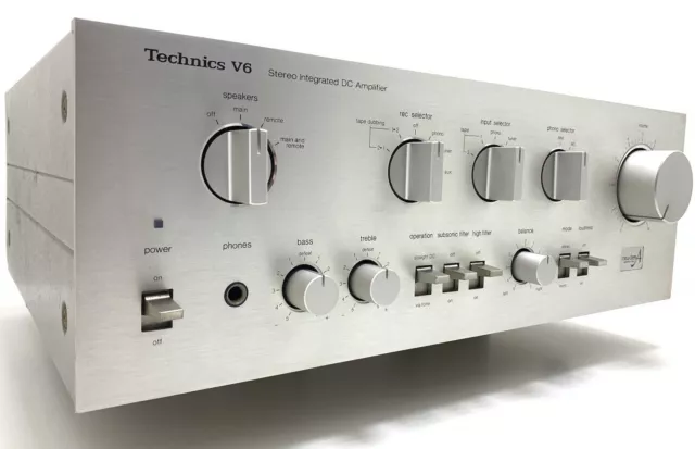 TECHNICS SU-V6 Stereo Integrated Amplifier 70+ 70WRMS Vintage 1980 Work Good