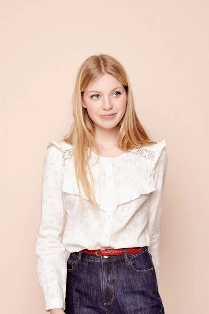 Blouse Tunique En Soie 100% Des Petits Hauts - Couleur écru - Taille 36/38 - Occasion Très Bon état
