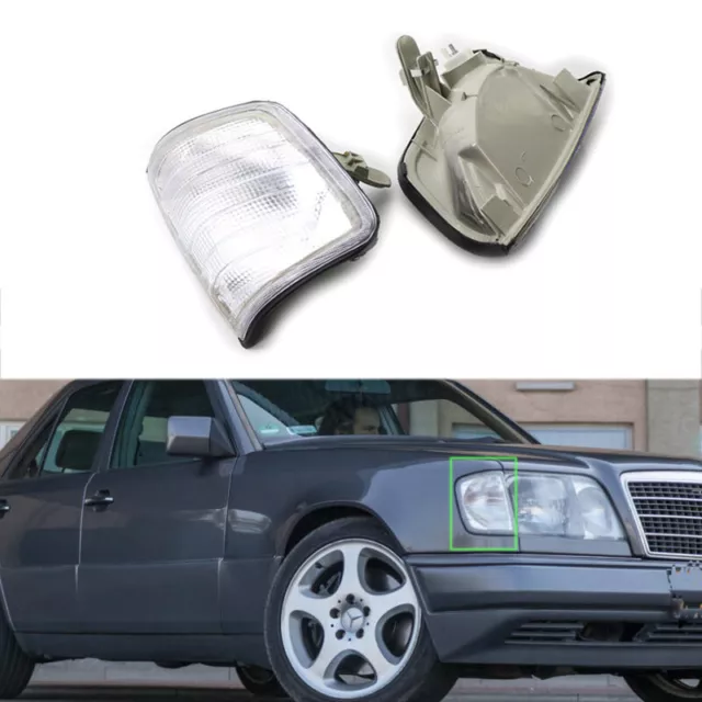 1 Pair For Benz W124 W202 E420 E500 1986-1993 Corner Lamp Turn Signal Light