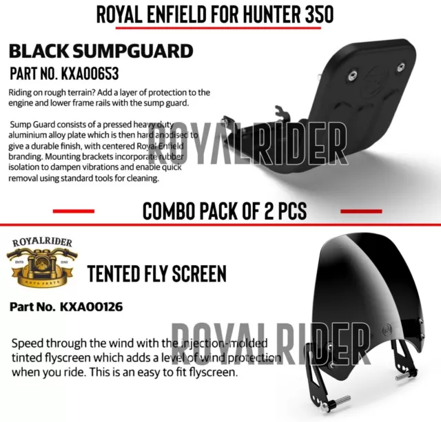 Se adapta a Royal Enfield Hunter 350 "PAQUETE COMBINADO DE 2 PIEZAS" -...
