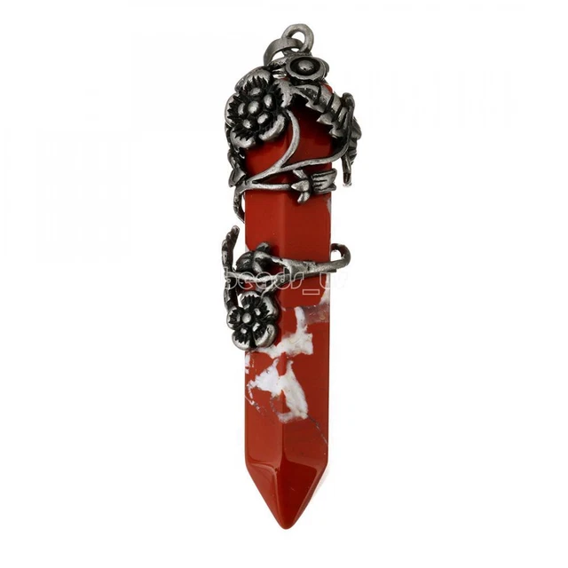Natural Quartz Crystal Stone Point Chakra Healing Gemstone Pendulum Pendant DIY