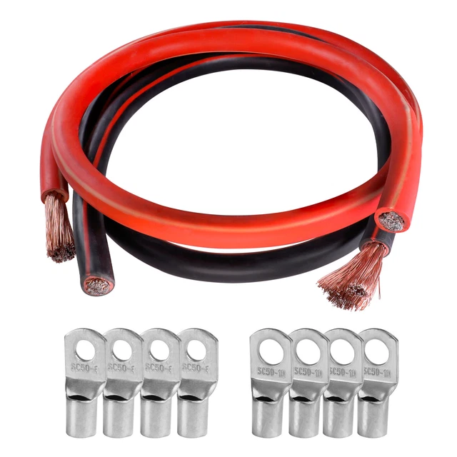 2 AWG GAUGE Battery Inverter Cable Power Wire For Automotive Solar RV