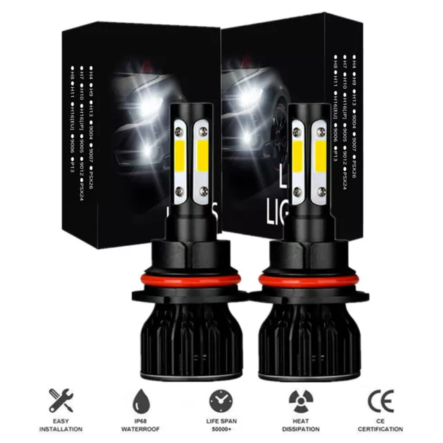 For Ford Ranger 1990 - 2011 9007 HB5 6000K LED Headlight Bulbs High-Low Beam