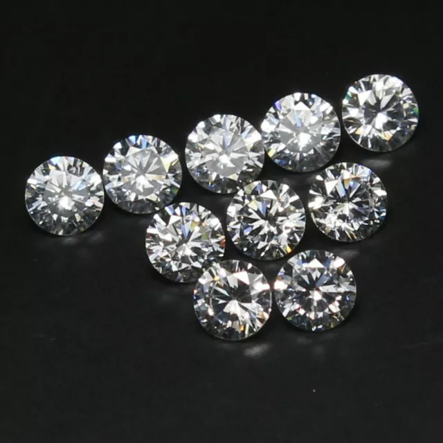 0.25 CT De Couleur VVS1 10 PC Lot 4.00mm Rond Brillant Blanc Labo Créé Diamant