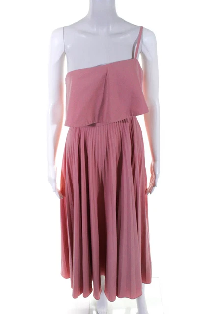 Jill Jill Stuart Womens Accordion Pleated Gown Rose Water Pink Size 0 10880084