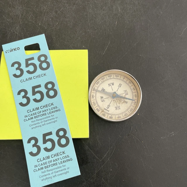 Vintage Small Aluminum Compass Made In Japan