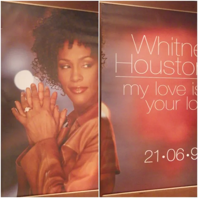2-PANEL 203X152cm Énorme Subway Posters ~ Whitney Houston My Amour Est Votre