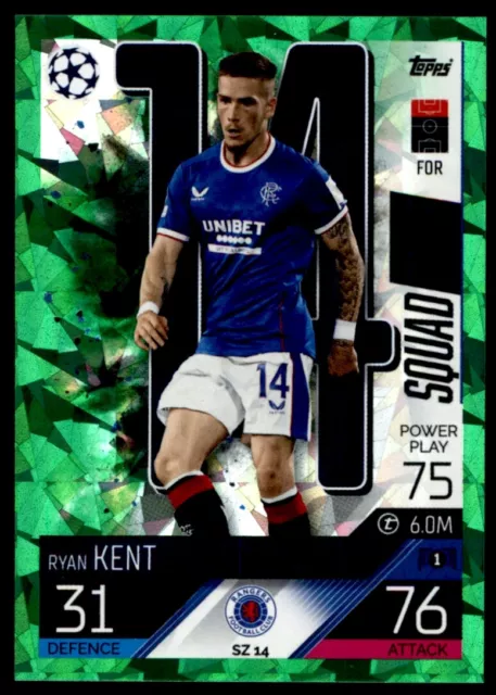 Topps Match Attax Extra (2022/23) Squad Zone Emerald Ryan Kent (Rangers) #SZ 14