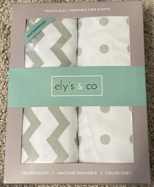 Ely's & Co. Paquete impermeable para niños n Play mini sábana de cuna portátil con colchón 