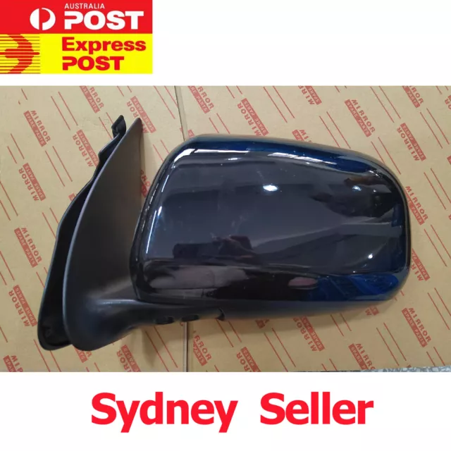 LH LHS Left Hand Manual Door Mirror Black For Toyota Hilux Ute 2WD & 4WD 05~15