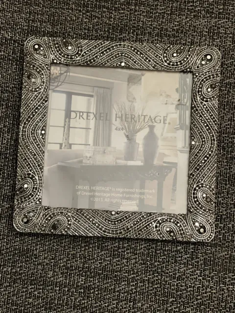 DREXEL HERITAGE 4x4 PICTURE FRAME CRYSTAL STONES, SPARKLES,