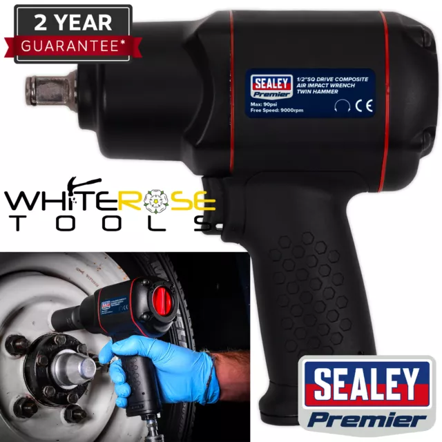 Sealey Air Impact Wrench 1/2"Sq Drive Twin Hammer Premier