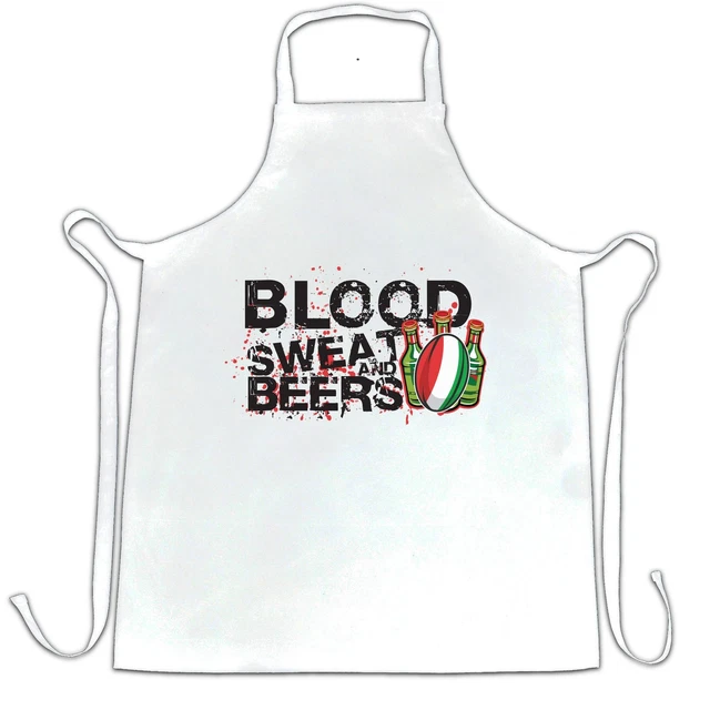 Italia Rugby Supporters Grembiule Chef Sangue, Sudore e Birre Sei Nazioni Sport