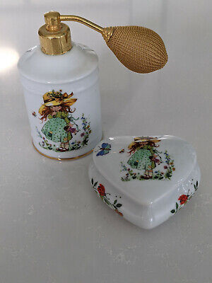 LYS ROYAL       Bonbonnière et vaporisateur   PORCELAINE DE LIMOGES 
