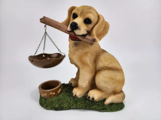 Yellow Labrador Retriever Puppy Dog Candle Oil Burner Figurine Statue