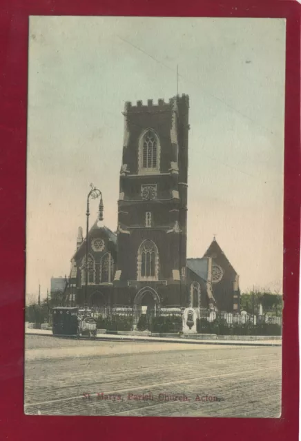 Rare VTG Postcard.St.Mary’s Parish Church,Acton.WHS&S ‘Derwent Series’ 4152.J25.