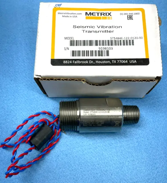Metrix Seismic Vibration Transmitter St5484E-122-0120-00 Supply 11-30Vdc