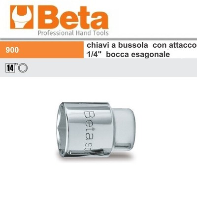Beta CHIAVI A BUSSOLA A MANO CON ATTACCO QUADRO FEMMINA 1/4" BOCCA ESAGONALE CROMATE 