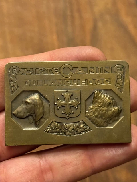 Médaille Rare 1er Prix – Exposition Société Canine De L'Est 1936, Bronze, Superbe état