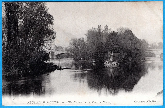 Cpa 92 Neuilly Sur Seine -  L'ile D'amour Et Le Pont De Neuilly