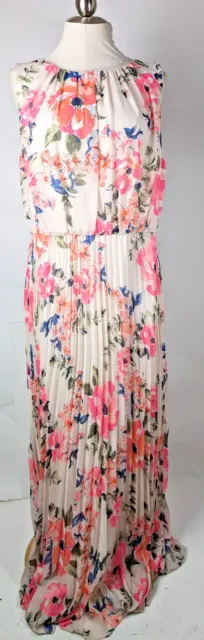 Jessica Howard Women Floral Sleeveless Maxi Dress Size 16W In Good Condition