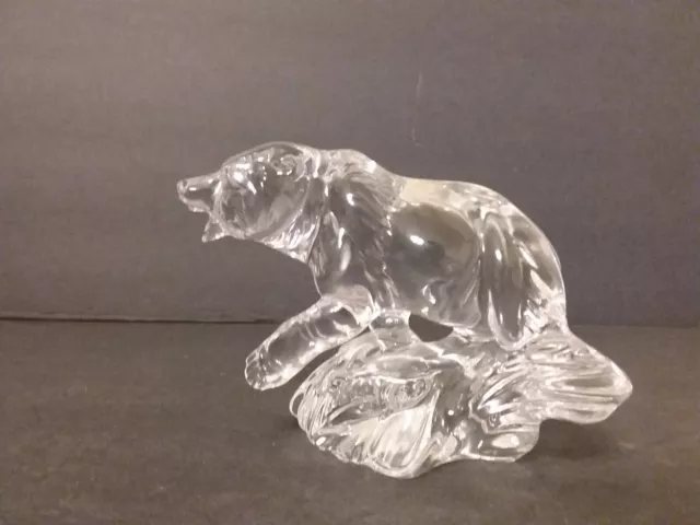 Princess House 24% Crystal Wonders of the Wild GRIZZLY BEAR Paperweight Figurine