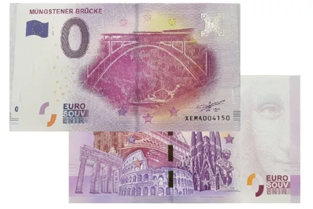 Müngstener Brücke 2017-1 Null Euro Souvenirschein€ 0 Euro Souvenir Schein Billet
