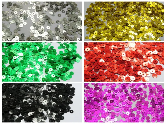 8000 5mm Flat Round loose sequins Paillettes sewing Wedding craft Color Choice