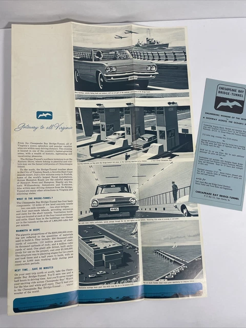 1964 Virginia Chesapeake Bay Channel Bridge-Tunnel Booklet - Souvenir Pamphlet