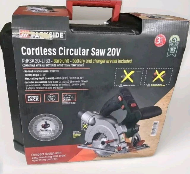 SIERRA CIRCULAR INALÁMBRICA Parkside 20V PHKSA 20-Li B3 unidad - Main Image