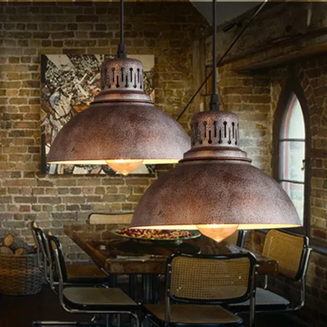 Industrial Ceiling Light Lampshade Retro Rustic Hanging Pendant Lamp Chandelier