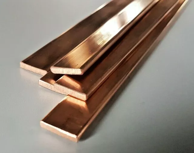 Copper Flat Bar Stock Metal C101 5/8" x 1/8" (15.8mm x 3.2mm) Various Lengths