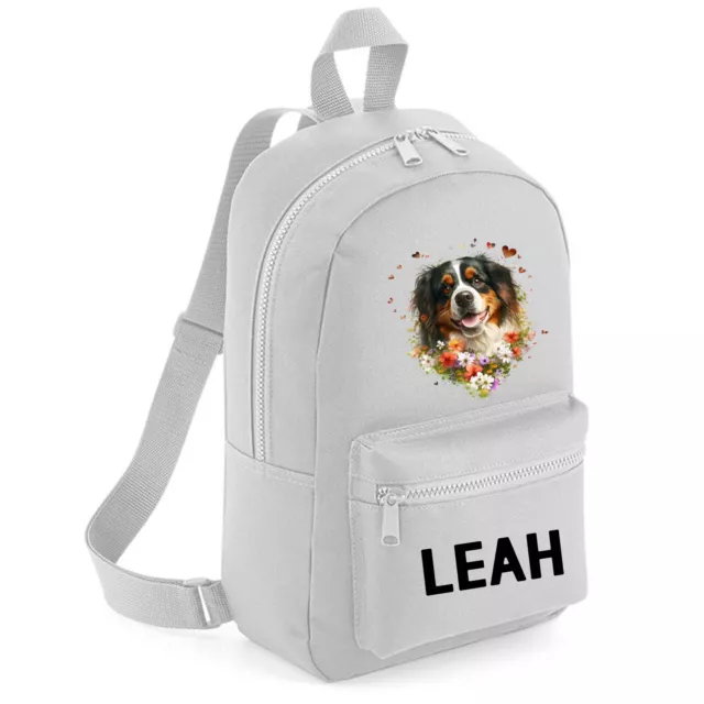 Kids Personalised Bernese Mountain Dog Mini Backpack Nursery Girl equipment s... 3